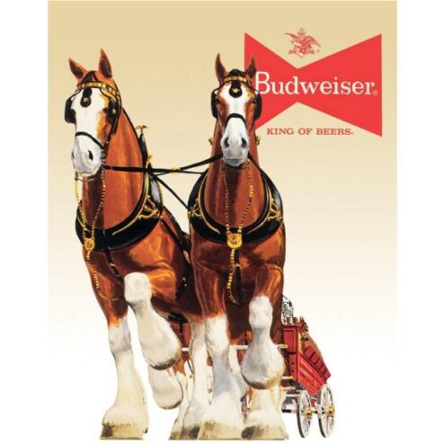 Budweiser Clydesdale Team - metalen bord