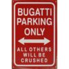 Bugatti Parking only - metalen bord