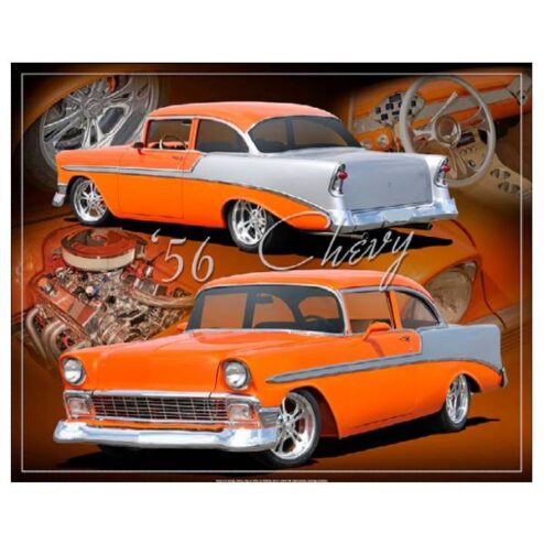 CHEVROLET BEL AIR 1956 - metalen bord