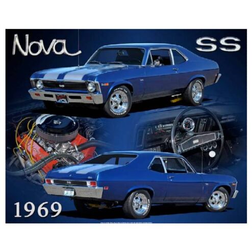 CHEVROLET NOVA SS 1969 - metalen bord