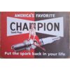Champion Spark Plug Girl - metalen bord