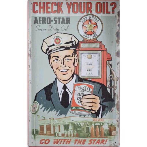 Check your Oil - metalen bord