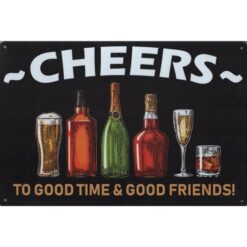 Cheers - metalen bord