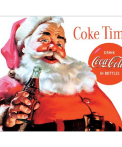 Coca-Cola Kerstman - metalen bord