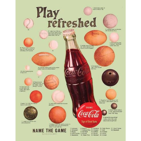 Coca-Cola Play - metalen bord