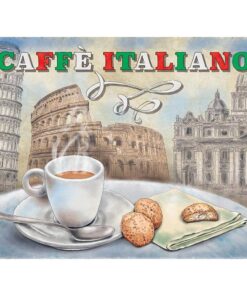 Coffee Italian - metalen bord