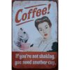 Coffee Shaking - metalen bord
