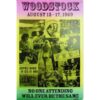 Concert Woodstock 1969 - metalen bord
