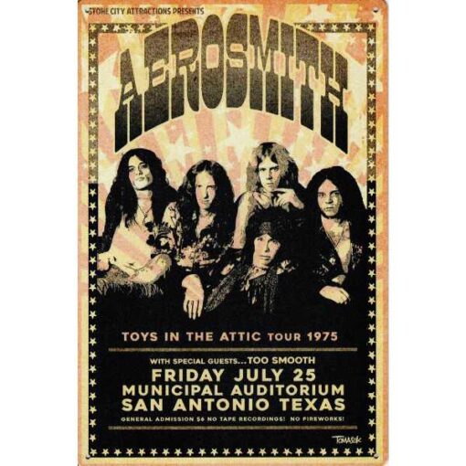 Concertbord Aerosmith - metalen bord