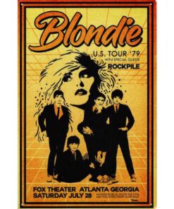 Concertbord Blondie Atlanta - metalen bord