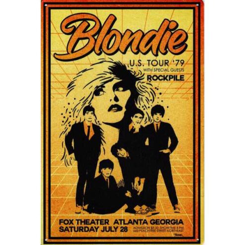 Concertbord Blondie Atlanta - metalen bord