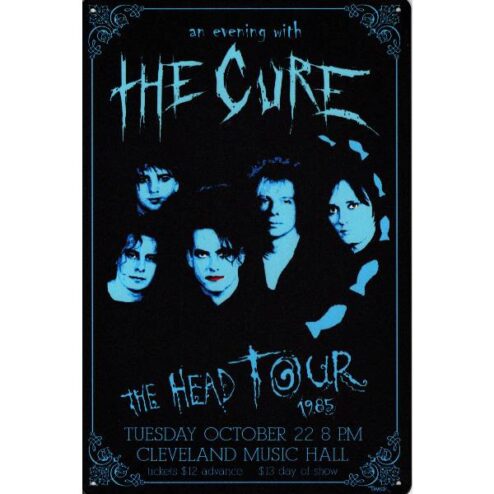 Concertbord The Cure - metalen bord