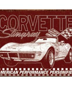 Corvette 69 Stingray - metalen bord