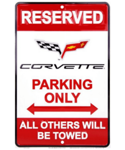 Corvette Parking only - metalen bord