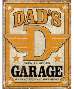 Dad's garage - metalen bord