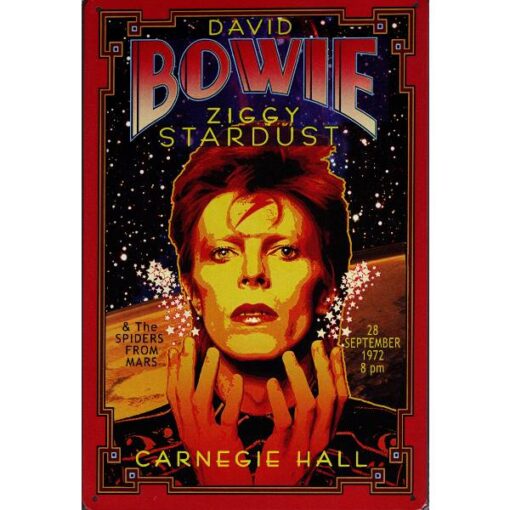 David Bowie Carnegie Hall - metalen bord