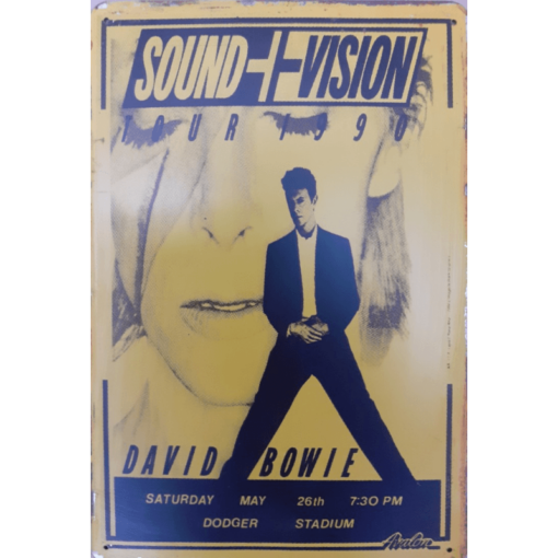 David Bowie Sound and Vision - metalen bord