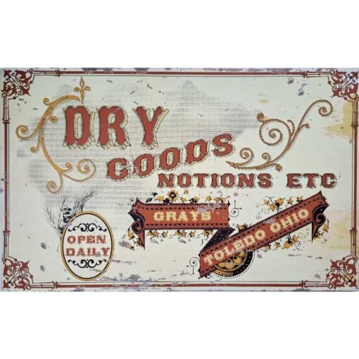 Dry Goods - metalen bord