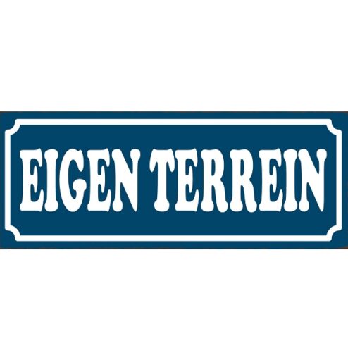 Eigen Terrein - metalen bord