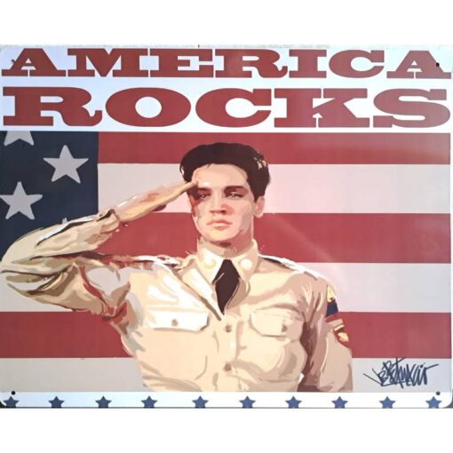 Elvis Presley Rocks - metalen bord