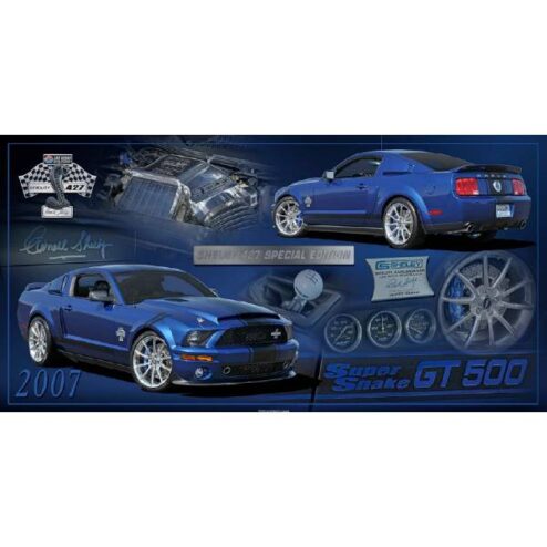 FORD SHELBY SUPER SNAKE - metalen bord