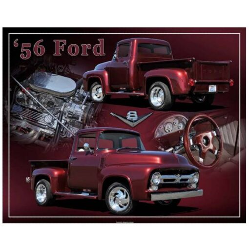 FORD V8 PICKUP 1956 - metalen bord