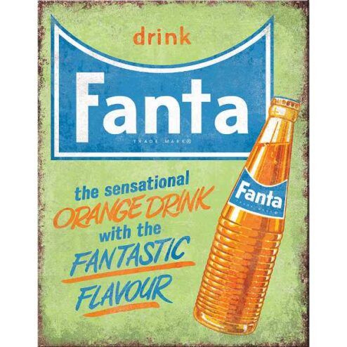 Fanta Orange Drink - metalen bord