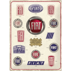 Fiat Logo's - metalen bord