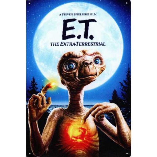 Film E.T. Extra Terrestrial - metalen bord