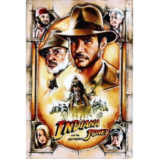 Film Indiana Jones - metalen bord