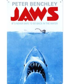 Film Jaws benchley - metalen bord