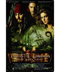 Film Pirates of the Carribian - metalen bord