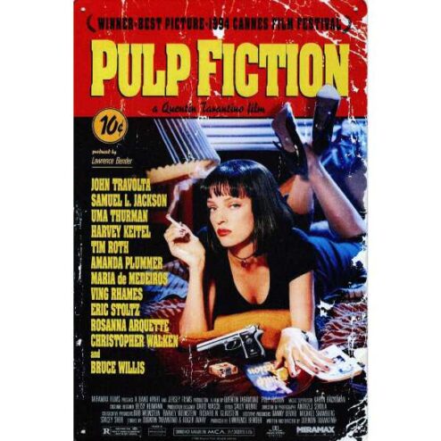 Film Pulp Fiction - metalen bord