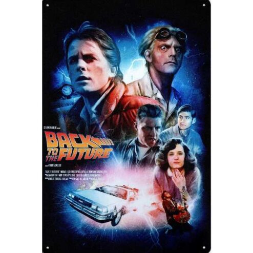 Film back to the future - metalen bord