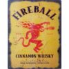 Fireball Whiskey - metalen bord