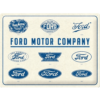 Ford Logo Evolution - metalen bord
