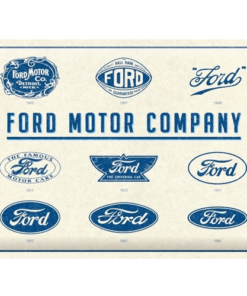 Ford Logo Evolution - metalen bord