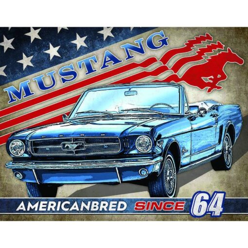 Ford Mustang AmericanBred - metalen bord
