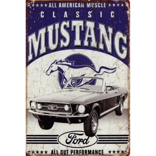 Ford Mustang Classic - metalen bord