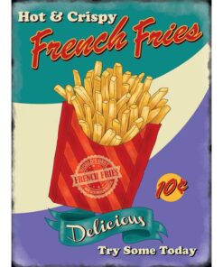 French Fries - metalen bord