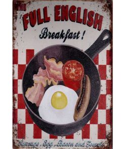 Full Englisch Breakfast - metalen bord