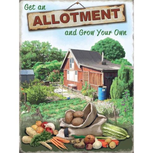 Get an Allotment - metalen bord