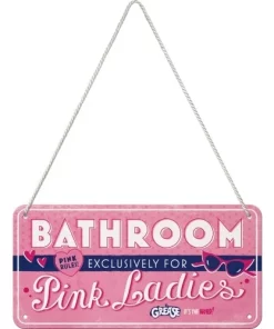 Grease - Pink Ladies Bathroom - metalen bord