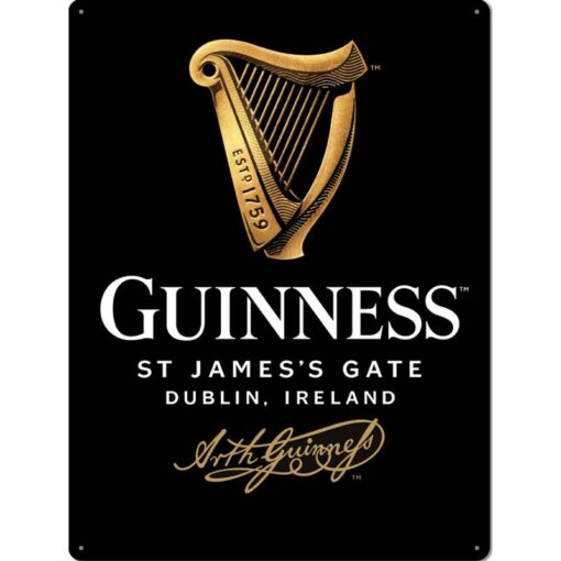 Guinness Harp - metalen bord