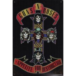 Guns N Roses - metalen bord