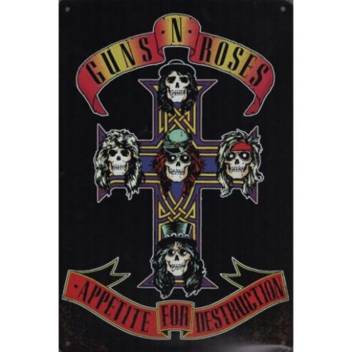 Guns N Roses - metalen bord