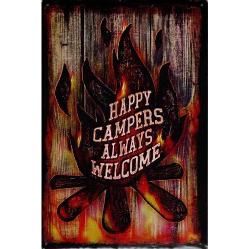 Happy Campers - metalen bord