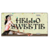 Hello Sweetie - metalen bord