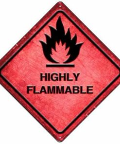Highly Flammable - metalen bord