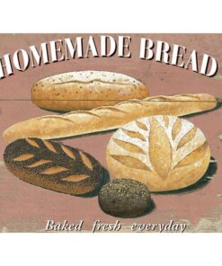 Home Made Bread - metalen bord